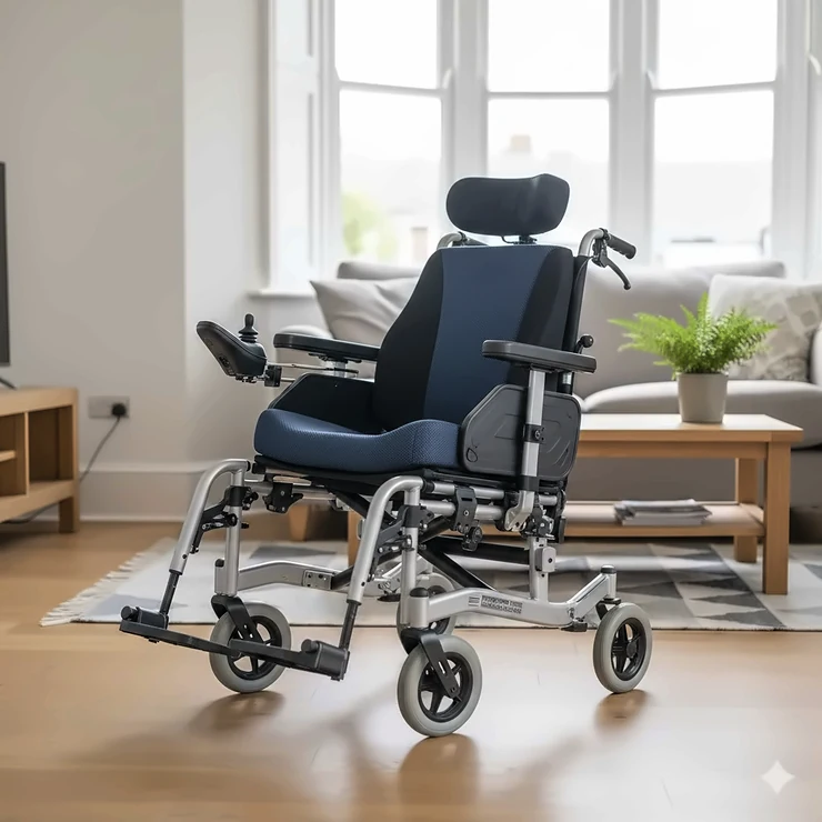 Digital pressure mapping software showing heat distribution on a wheelchair seat to identify high-pressure areas and help in preventing pressure ulcers. wheelchair for preventing bed sores