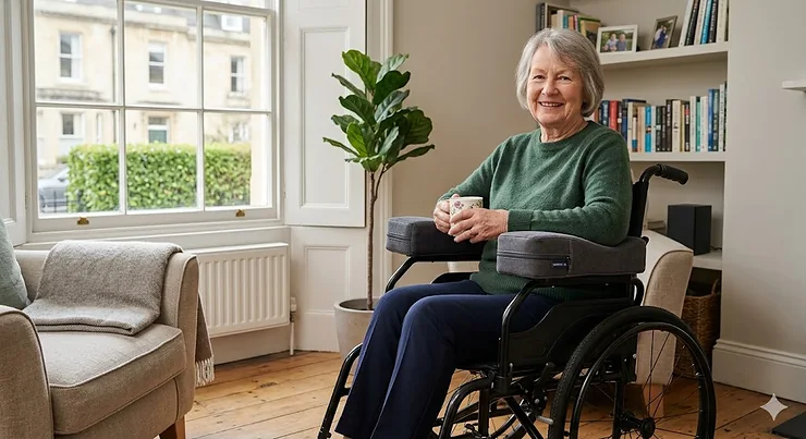 High-density foam wheelchair armrest pads providing pressure relief and comfort. wheelchair armrest pads