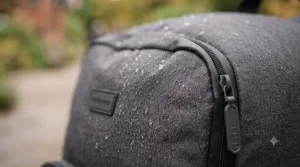 Open view of a wheelchair backpack bag displaying various storage compartments for everyday essentials.
