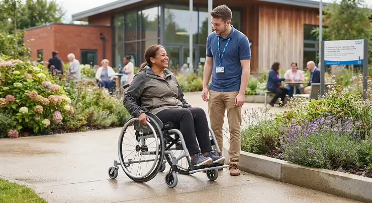 Comparison of wheelchair anti-tippers and anti-tip bars fitted on a standard NHS-style manual wheelchair outdoors in the UK. wheelchair anti-tippers vs anti-tip bars