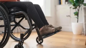 Lightweight and foldable wheelchair footrests suitable for travel and transit wheelchairs.